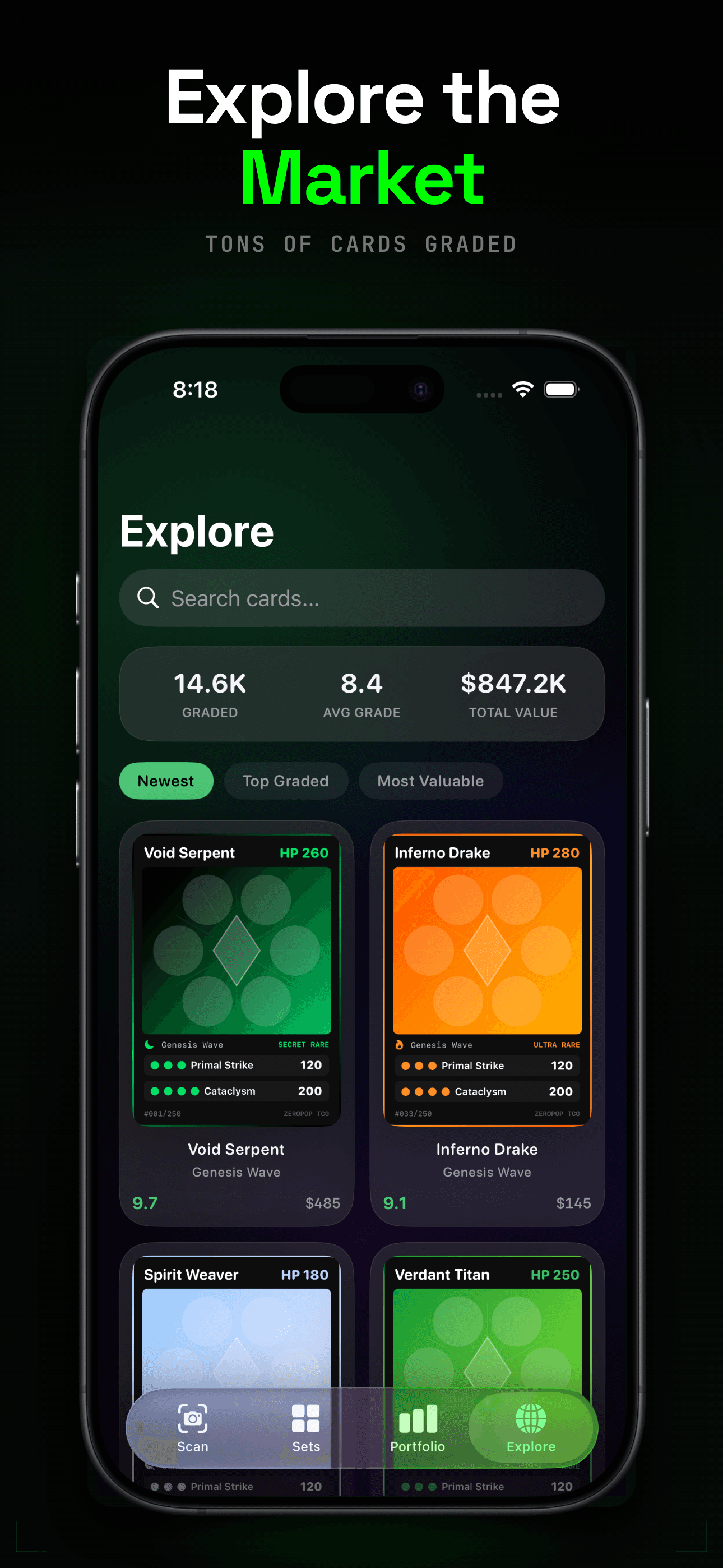 Explore the market and discover graded cards